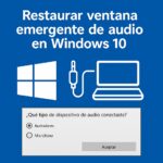 Restaurar la ventana emergente de selección de dispositivo de audio en Windows 10