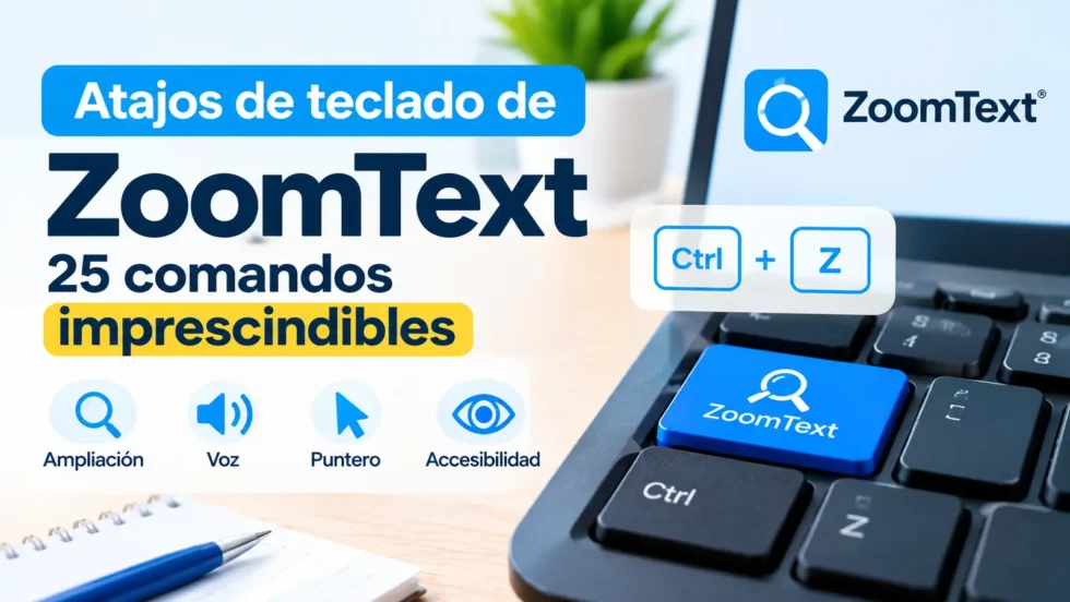 Atajos de teclado de ZoomText: 25 comandos imprescindibles 1 Atajos de teclado de ZoomText con comandos de ampliación, voz y accesibilidad
