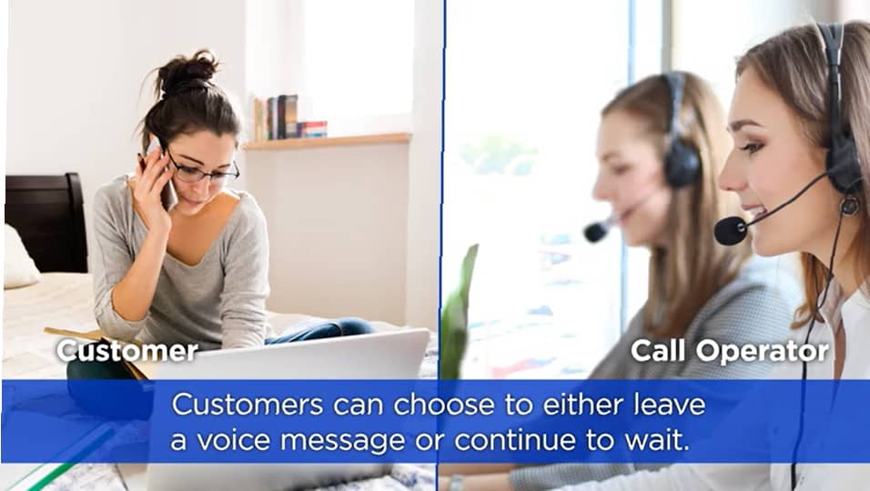 call center communicating with customer
