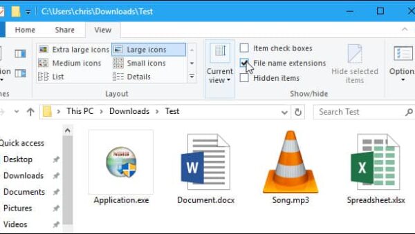 show file extensions windows 11