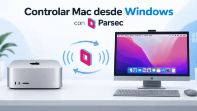 Controlar Mac desde Windows con Parsec mediante una Mac Studio y una PC