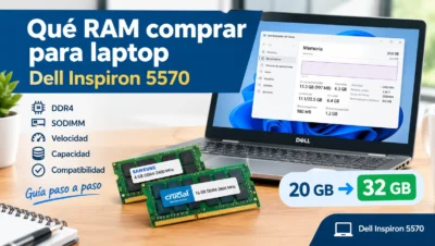 Qué RAM comprar para laptop Dell Inspiron 5570