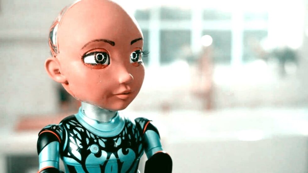 little robot sophia en presentacion
