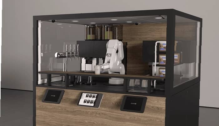 robotic food service beverage service robot barista Café X