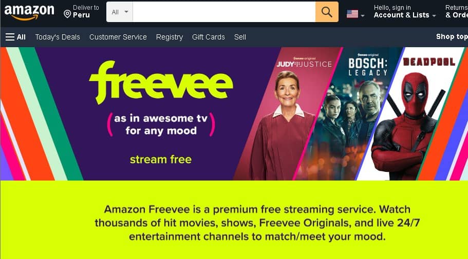 amazon freevee home page para ver tv hd gratis