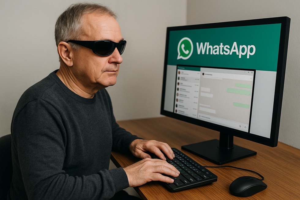 WhatsApp para ciegos: fácil en computadoras y Atajos de Teclado Ocultos 1 whatsapp para ciegos